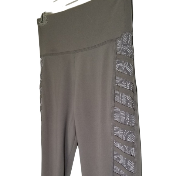 Bsp gray snake print high waisted athletic compression workout leggings Medium - Picture 4 of 7